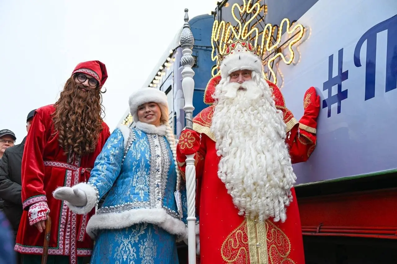 Встреча Деда Мороза в Тюменской области