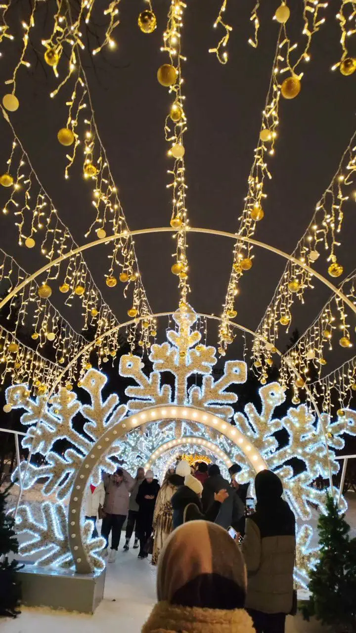 Праздничные новогодние гуляния в Новосибирске