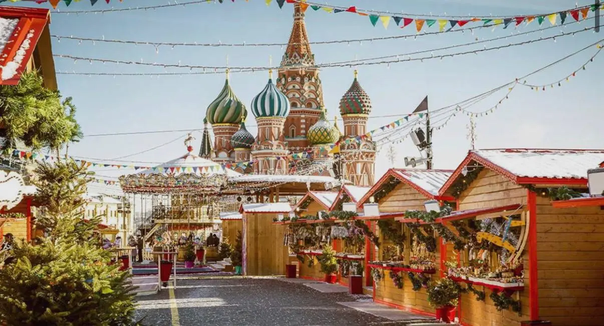 Новогодняя прогулка по центру Китай-города и ГУМу