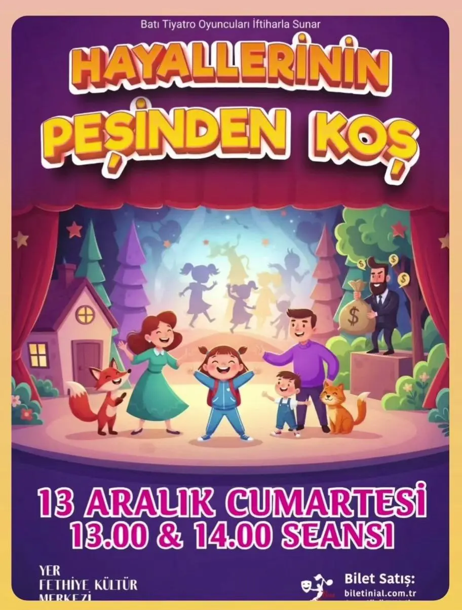 Детское театральное представление по мотивам Hayallerinin Pesinden Kos