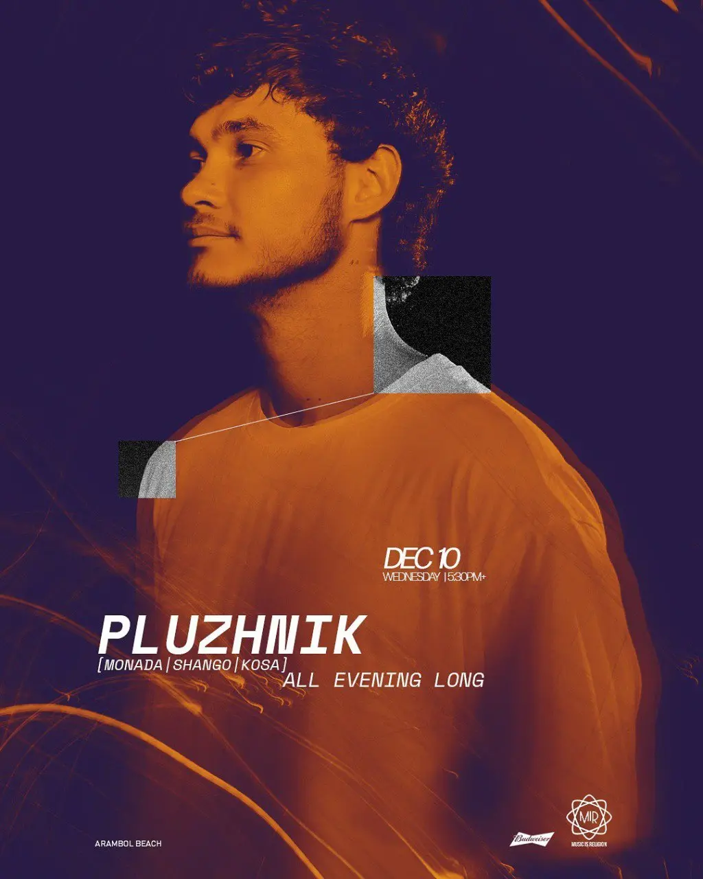 Вечеринка с диджеем PLUZHNIK на пляже