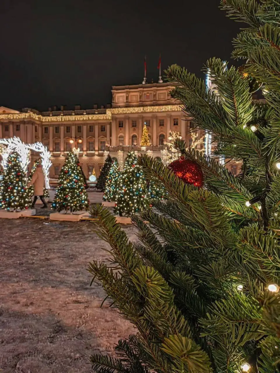 Зимняя инсталляция на Синем мосту