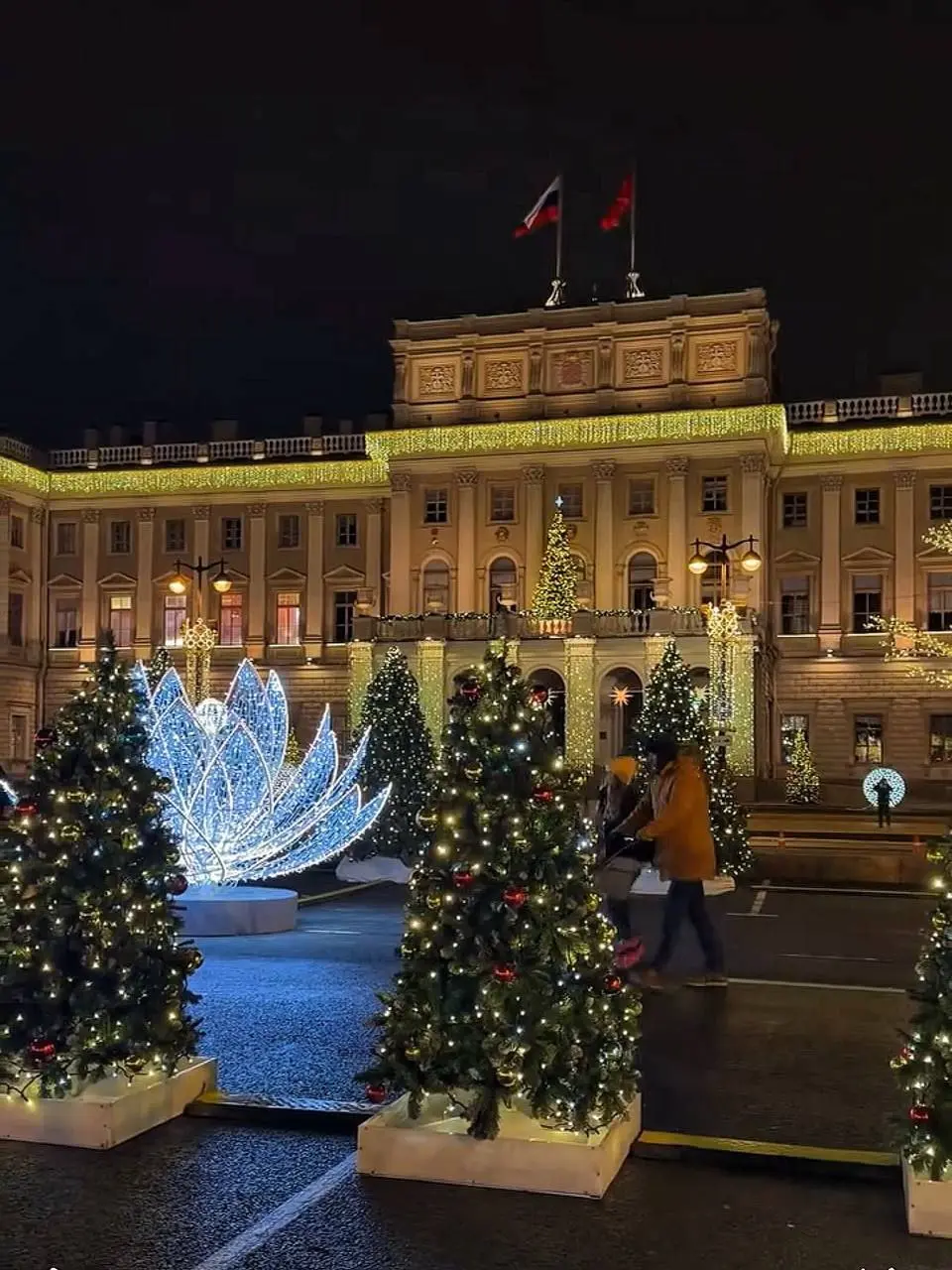 Зимняя инсталляция на Синем мосту