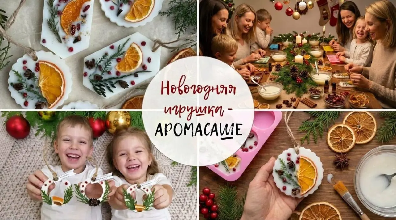 Семейный мастер-класс по созданию новогодних игрушек