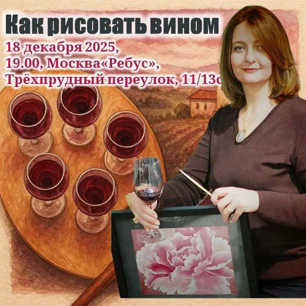 Мастер-класс по рисованию вином
