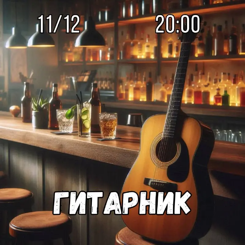 Гитарный вечер в баре «Толстый кот»
