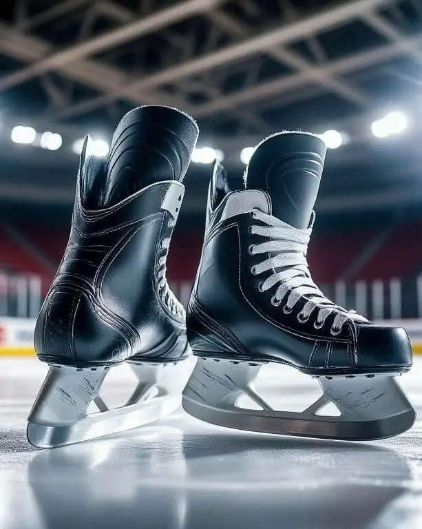 Заточка коньков на специальном станке в Ледовом дворце