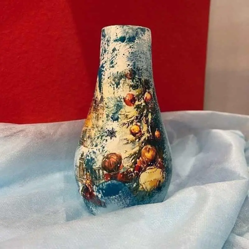 Мастер-класс по новогодней росписи ваз