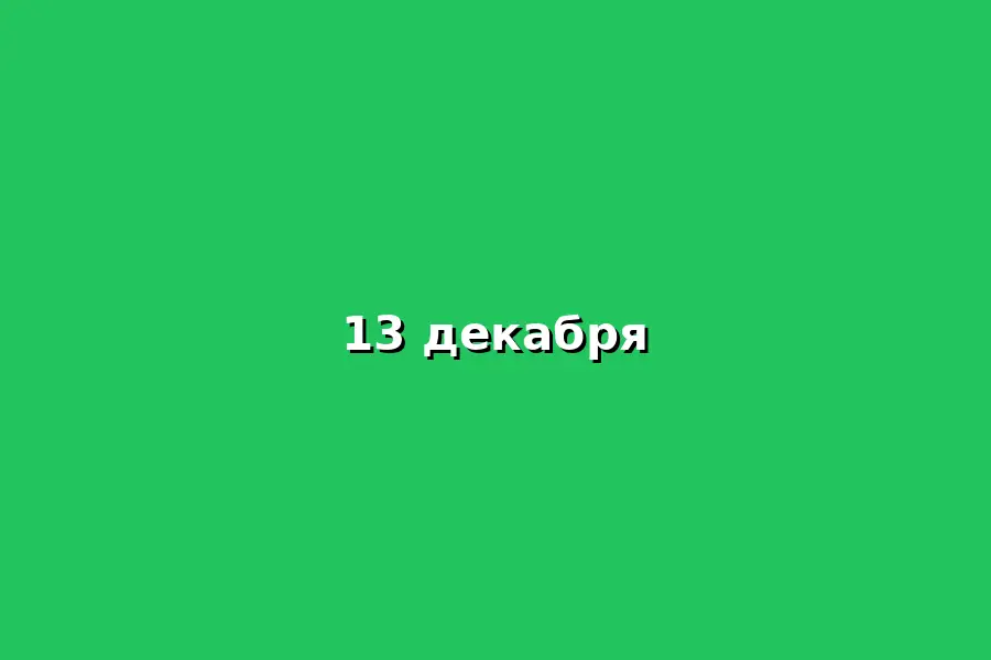 Мероприятие 13 декабря