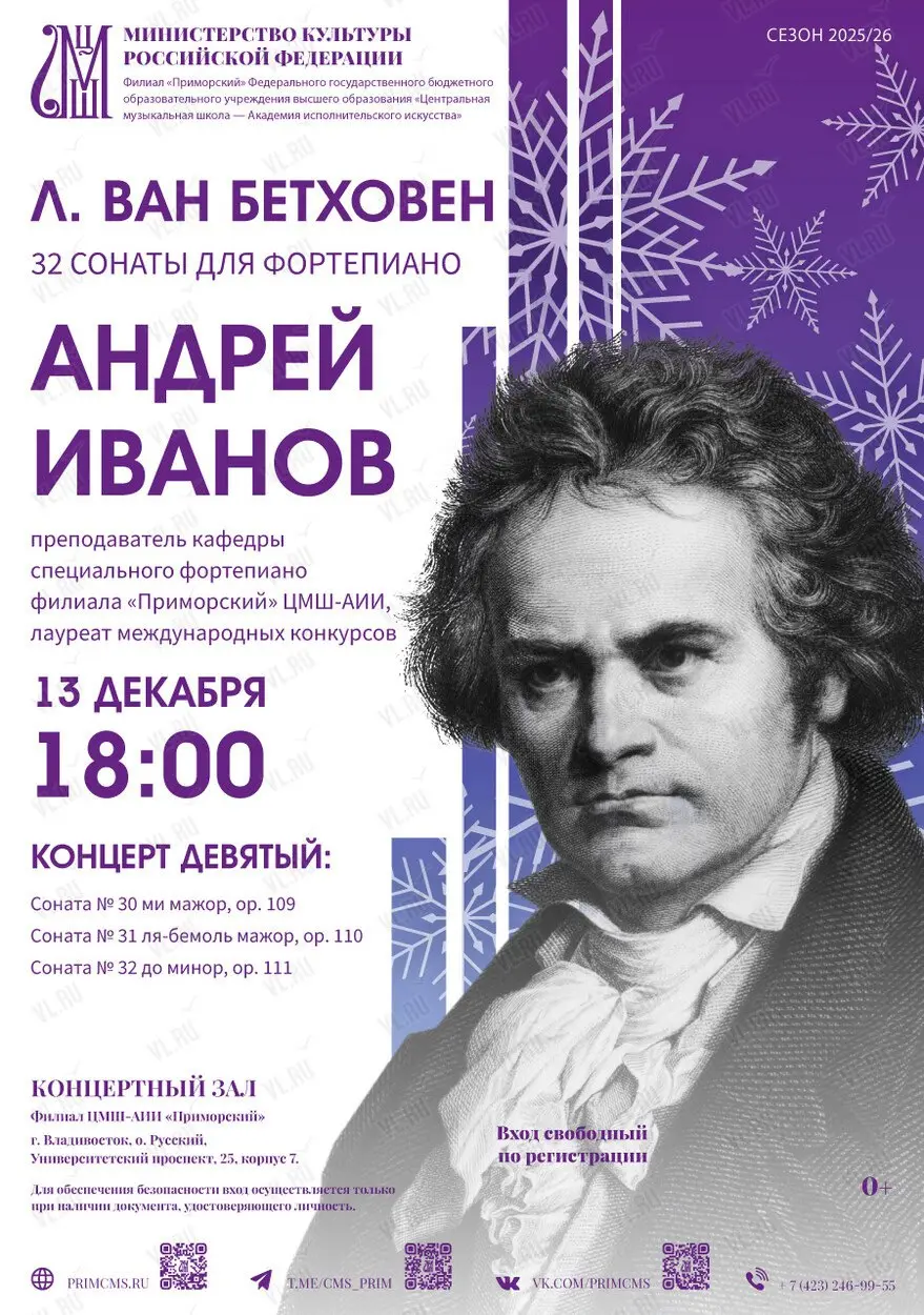 Концерт по теме «Л. ван Бетховен. 32 сонаты для фортепиано»