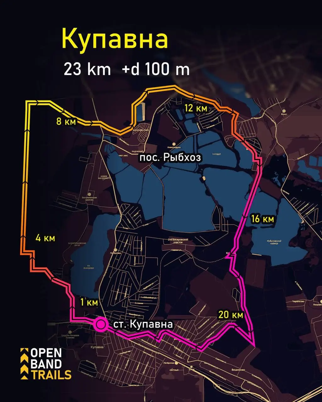 Забег по новому маршруту в Купавне