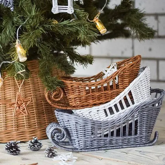 Мастер-класс по плетению саней из бумажной лозы