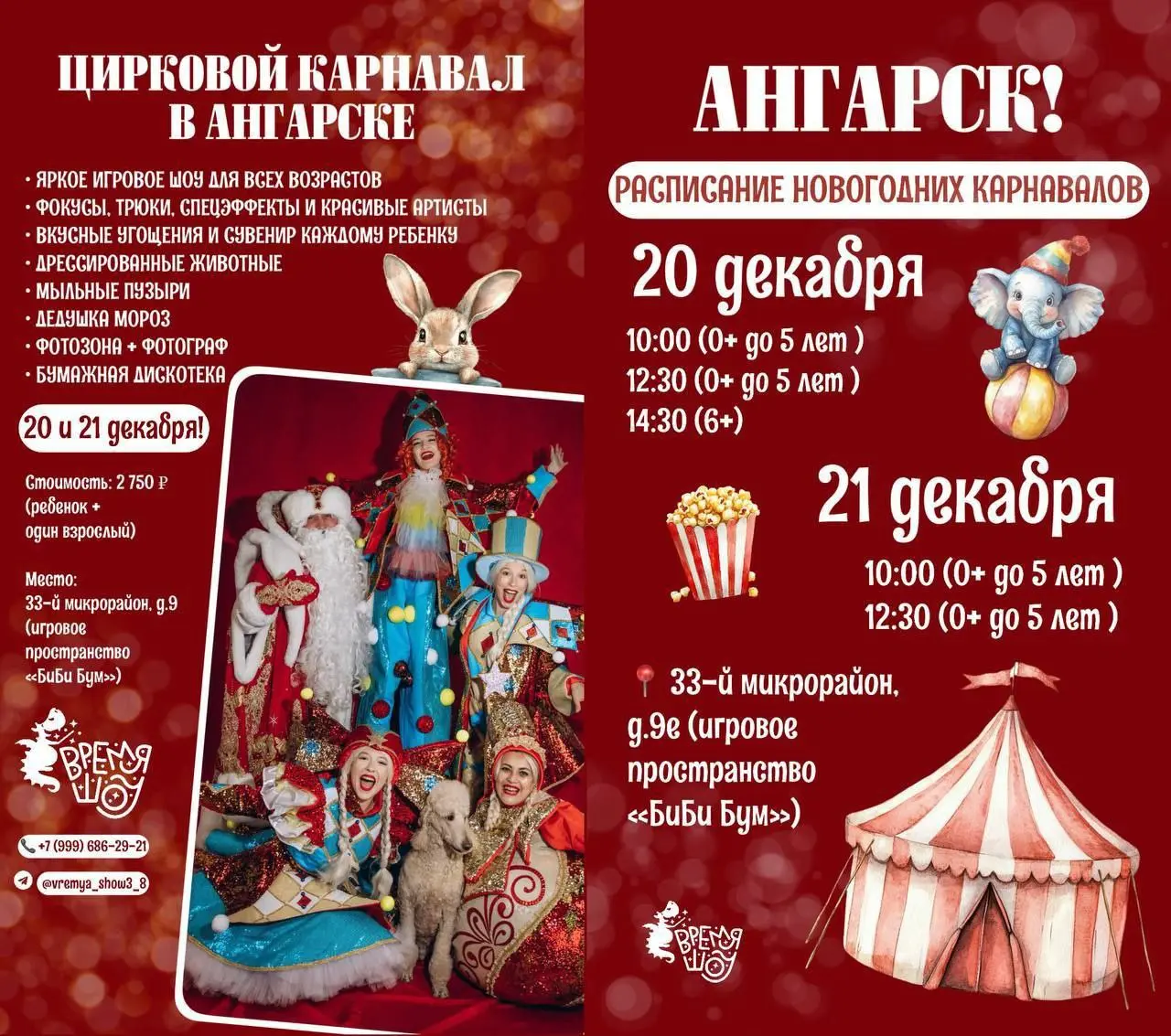 Цирковое представление в Ангарске