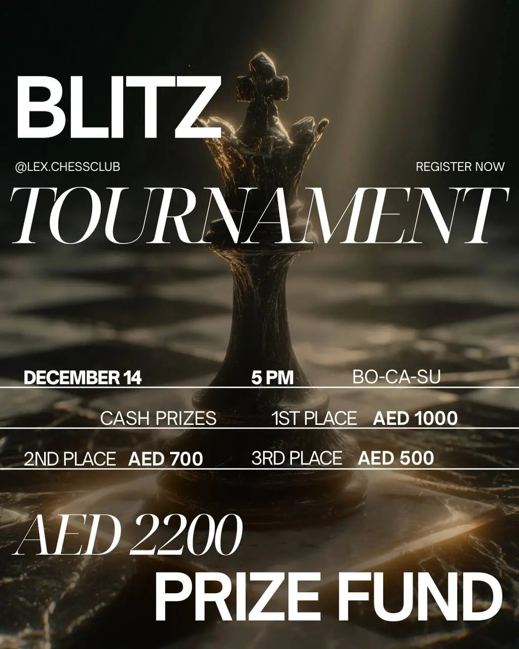 Шахматный турнир по игре в блиц