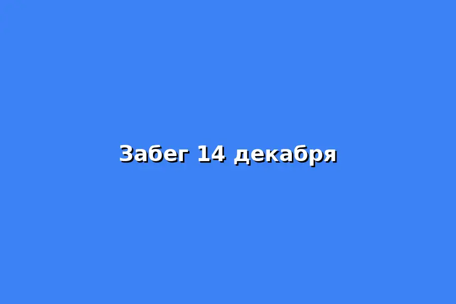 Забег по случаю 14 декабря