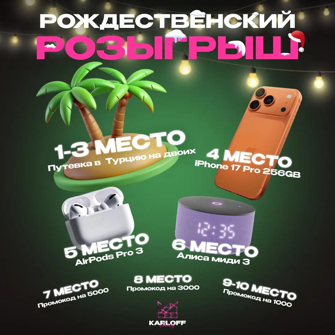 Розыгрыш призов на тему Рождества