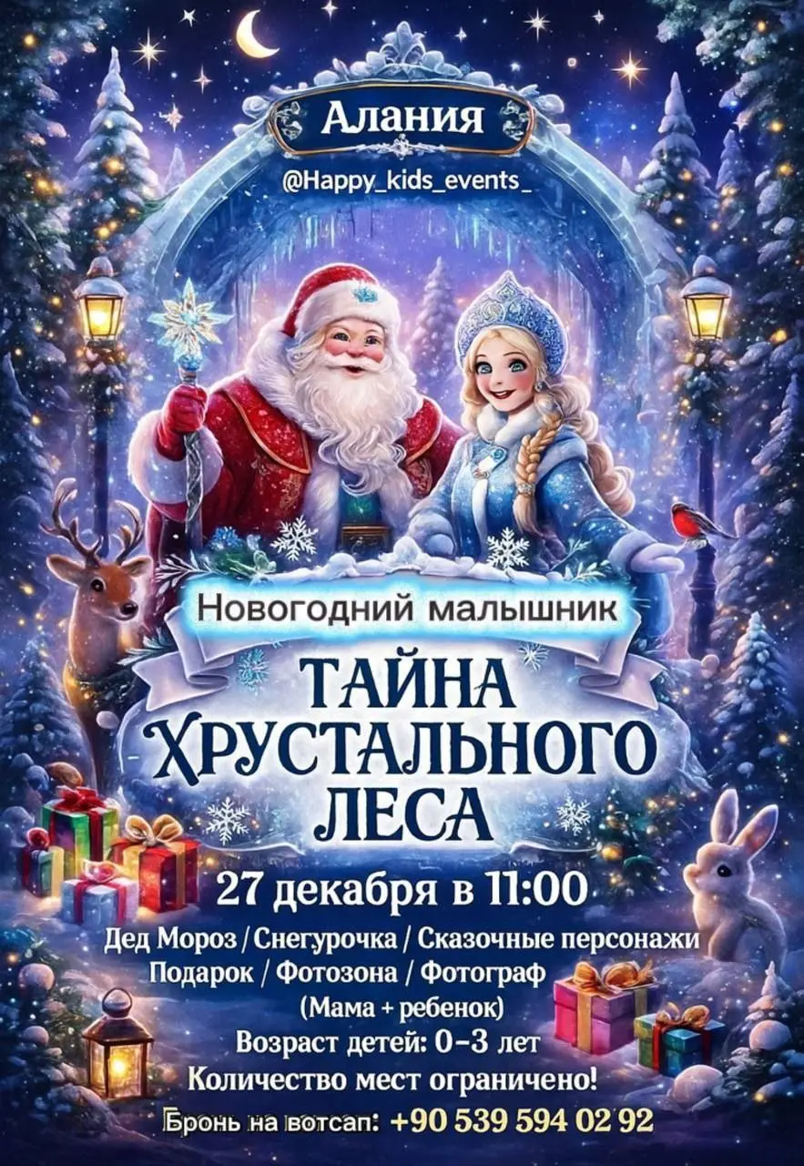 Новогодняя программа для детей в Аланье