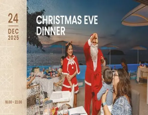 Праздничный ужин в честь Рождества в Kata Rocks