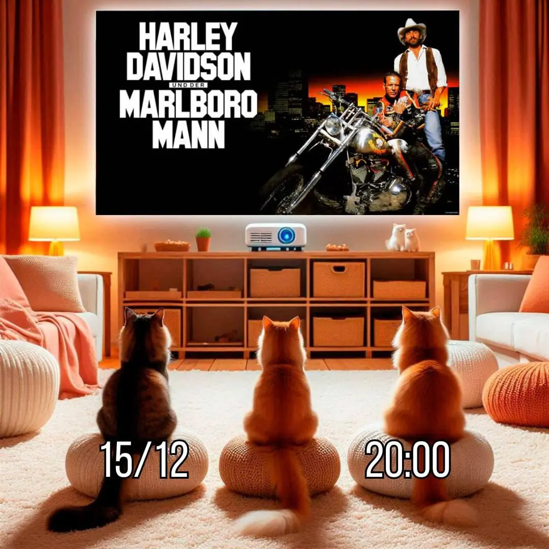 Кинопросмотр фильма Харлей Дэвидсон и Ковбой Мальборо