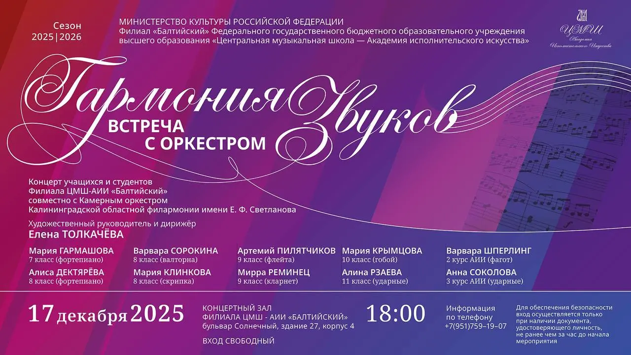 Концерт учащихся и студентов в музыкальной школе