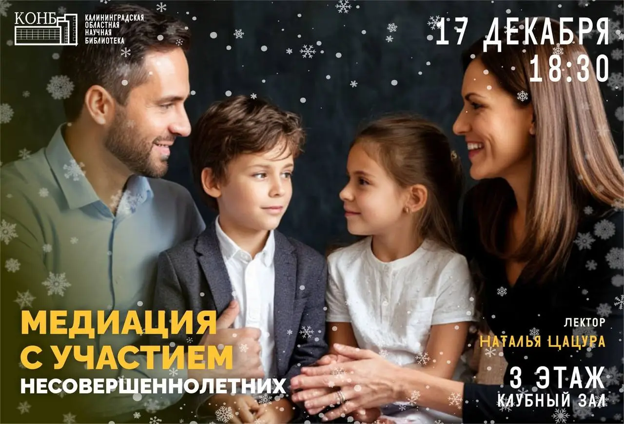 Лекция о медиации конфликтов с участием несовершеннолетних