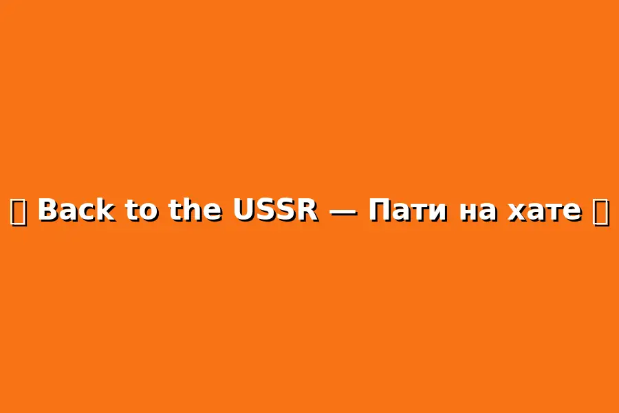 Вечеринка Back to the USSR