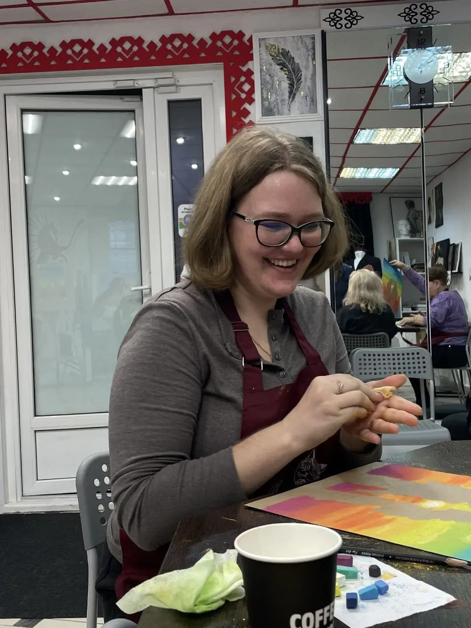 Мастер-класс по рисованию пастелью огненного петуха