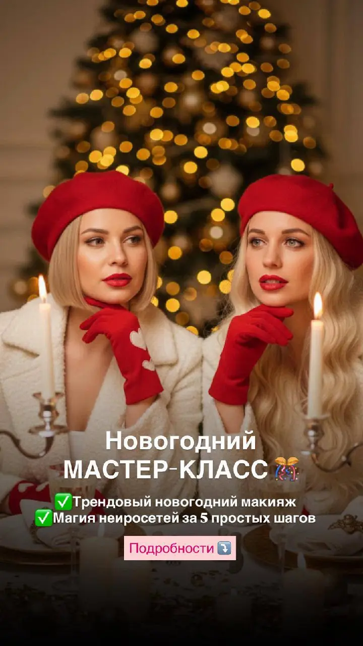 Мастер-класс по макияжу и новогодней фотосессии