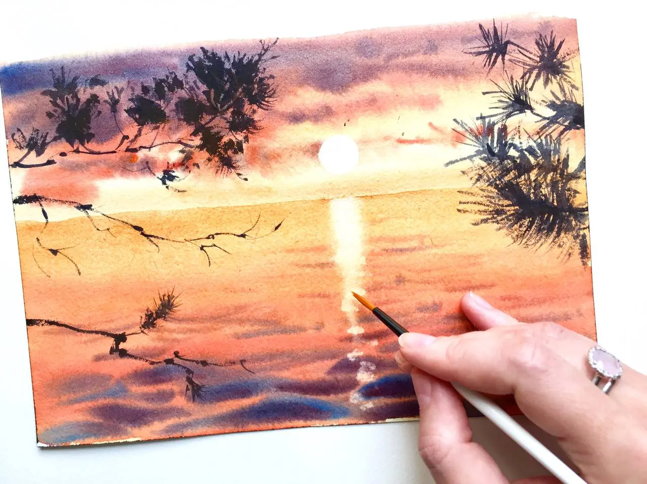 Мастер-класс по рисованию Яркого Морского Пейзажа