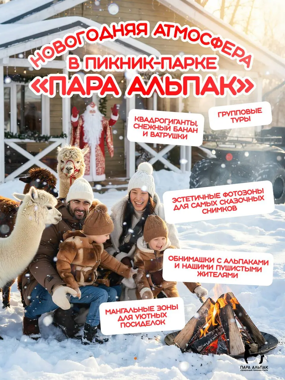 Отдых в пикник-парке Пара Альпак в предновогодние дни