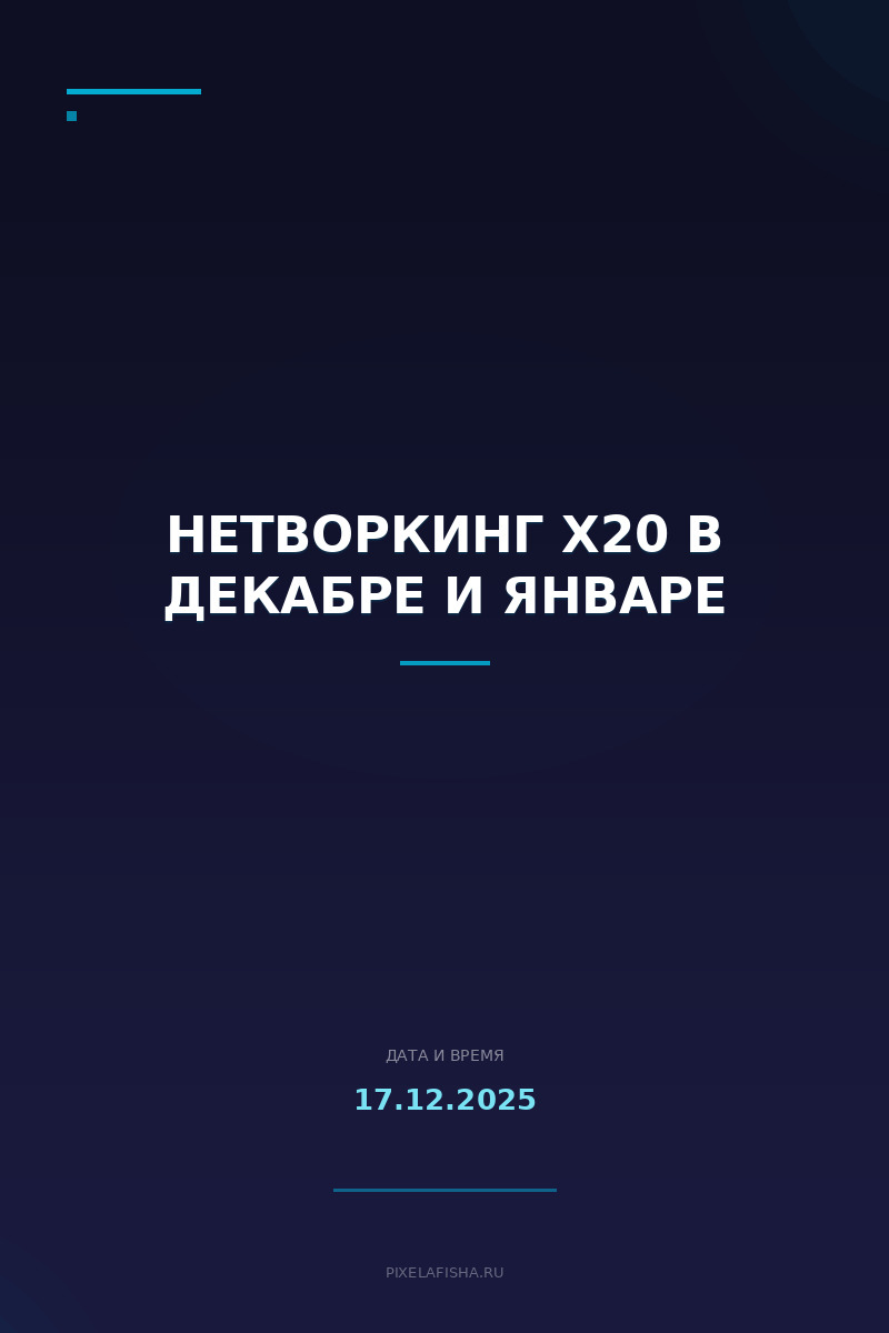 Нетворкинг X20 в декабре и январе