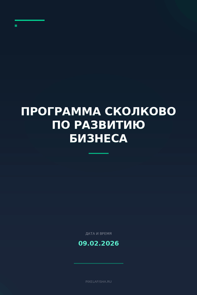 Программа СКОЛКОВО по развитию бизнеса