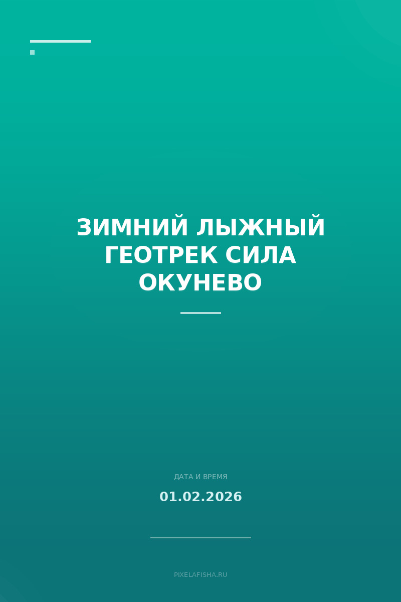 Зимний лыжный Геотрек Сила Окунево