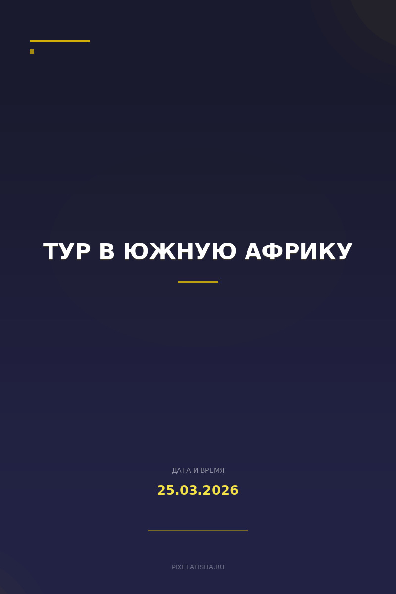 Тур в Южную Африку