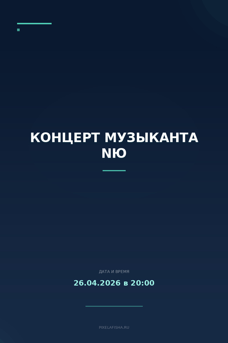 Концерт музыканта NЮ