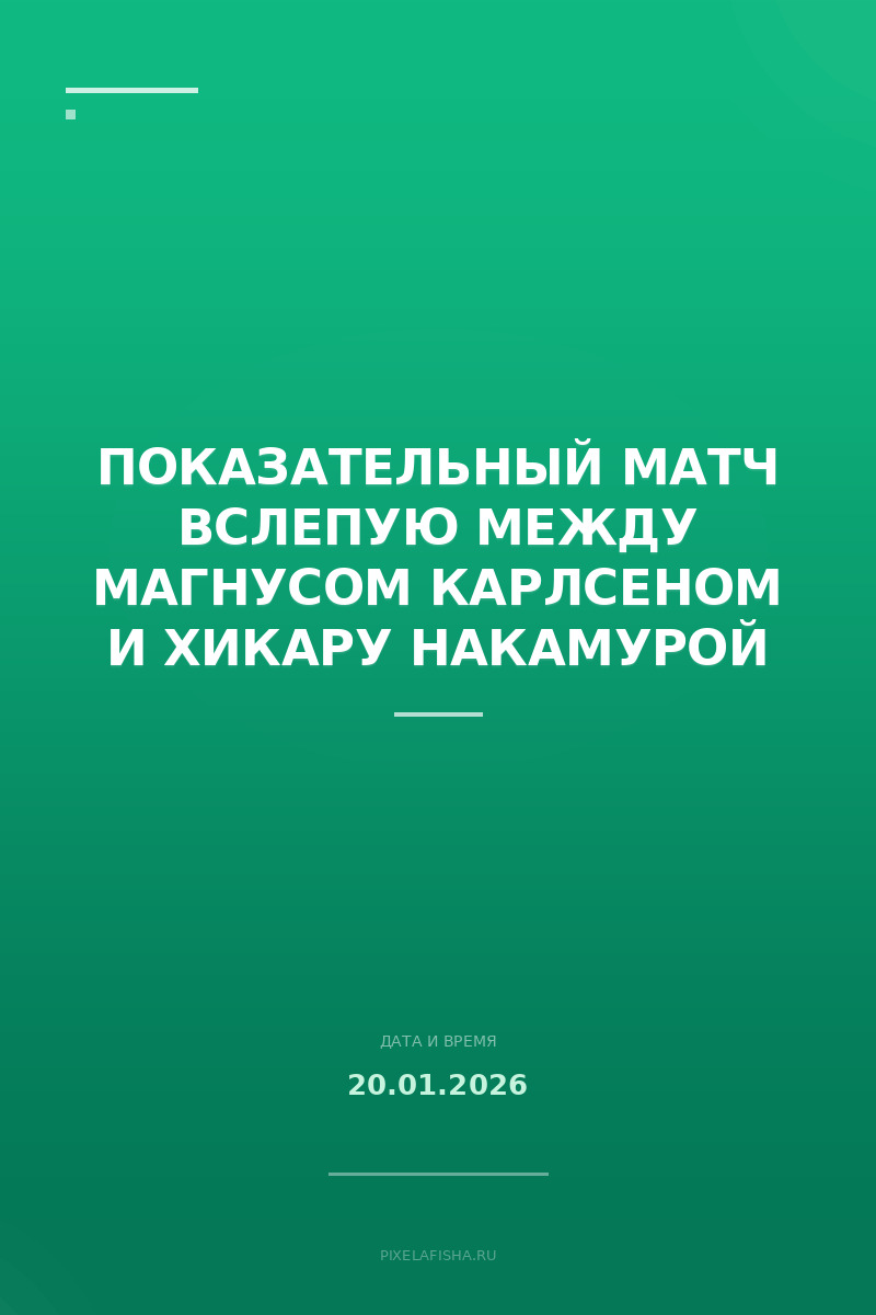 Показательный матч вслепую между Магнусом Карлсеном и Хикару Накамурой