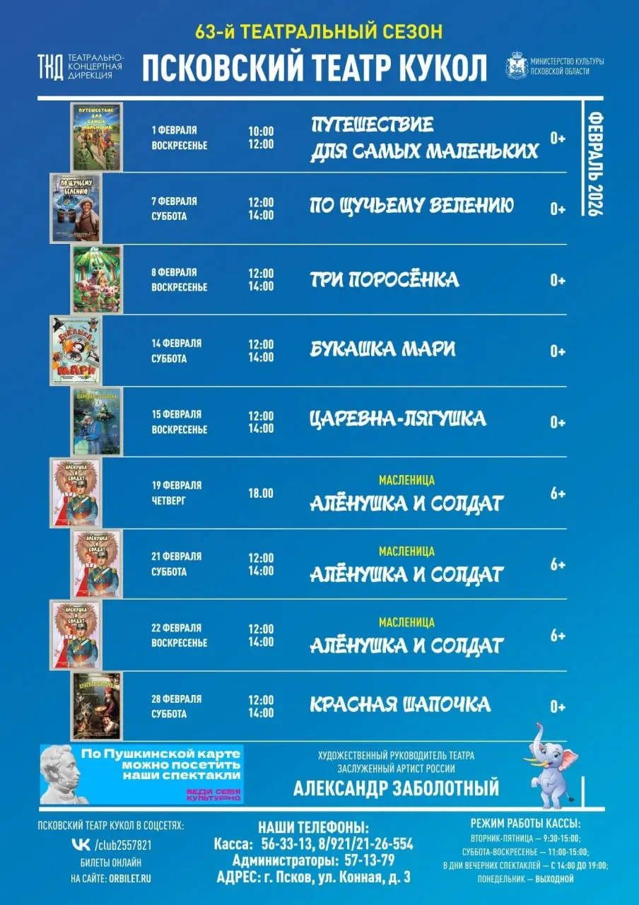 Спектакль в Псковском театре кукол