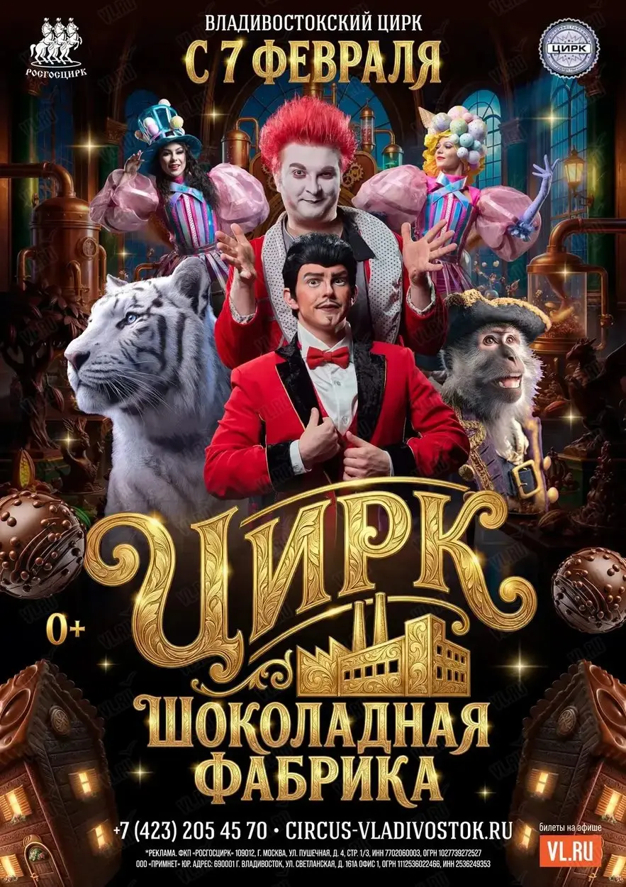 Цирковое шоу Шоколадная фабрика