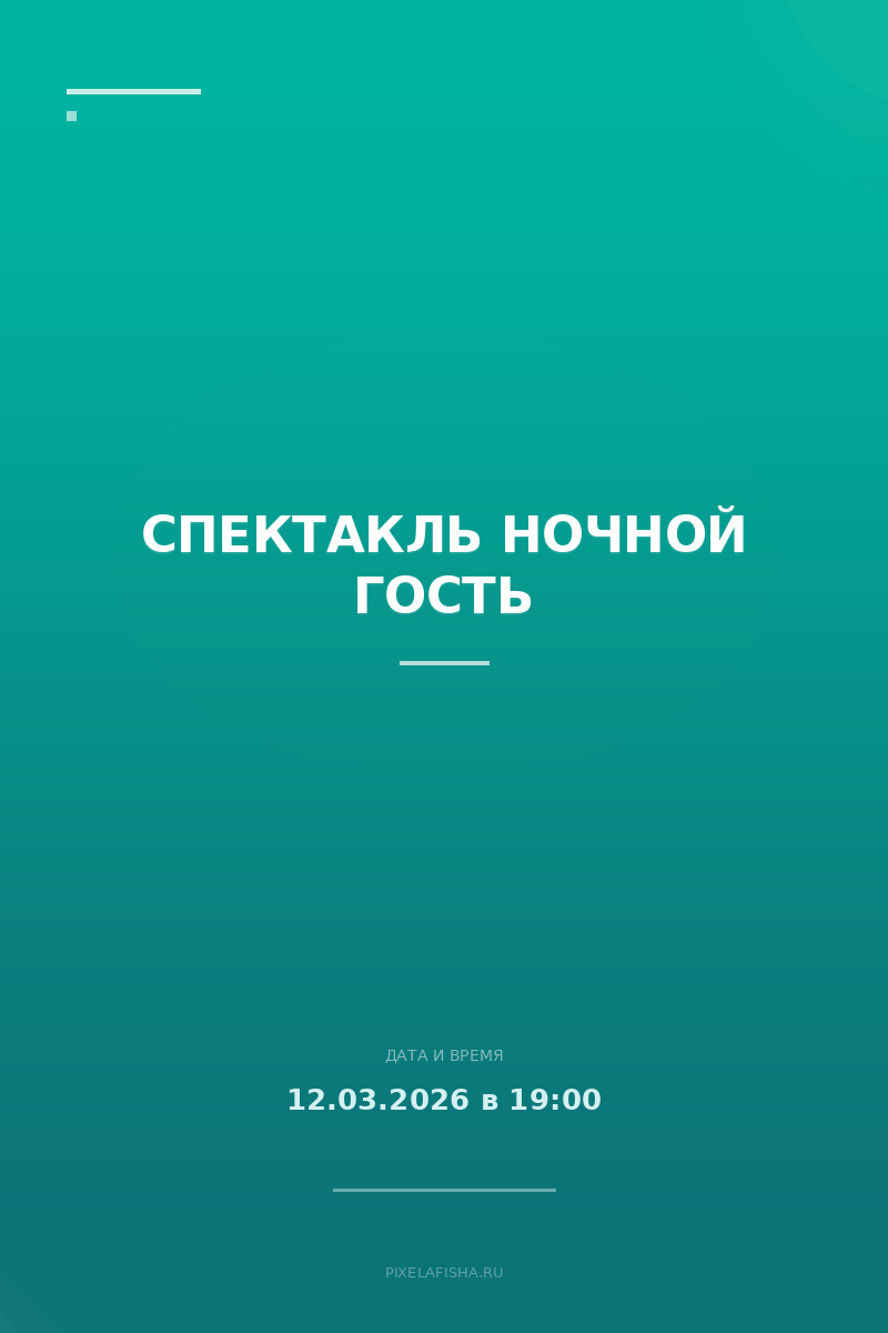 Спектакль Ночной гость