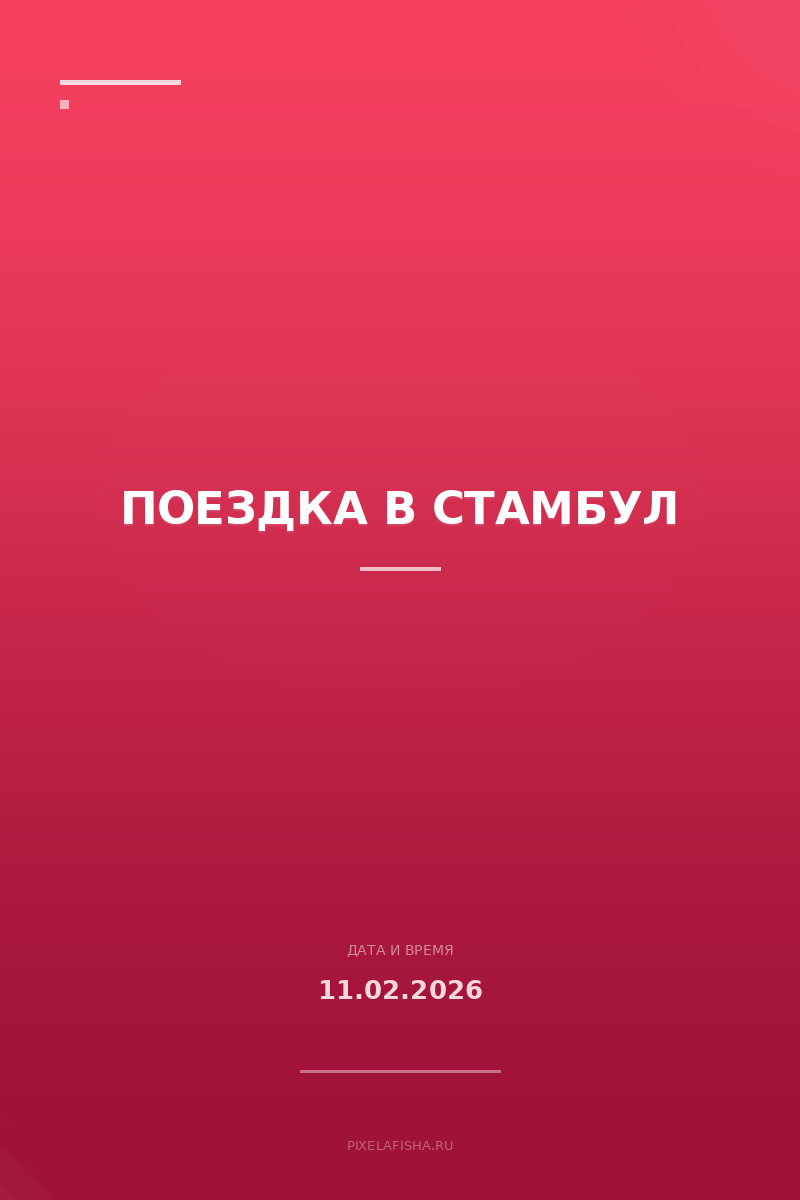 Поездка в Стамбул