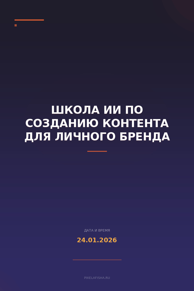 Школа ИИ по созданию контента для личного бренда