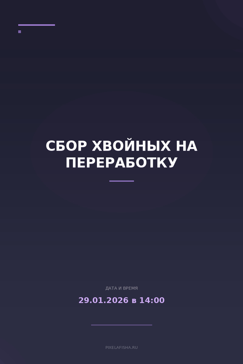 Сбор хвойных на переработку