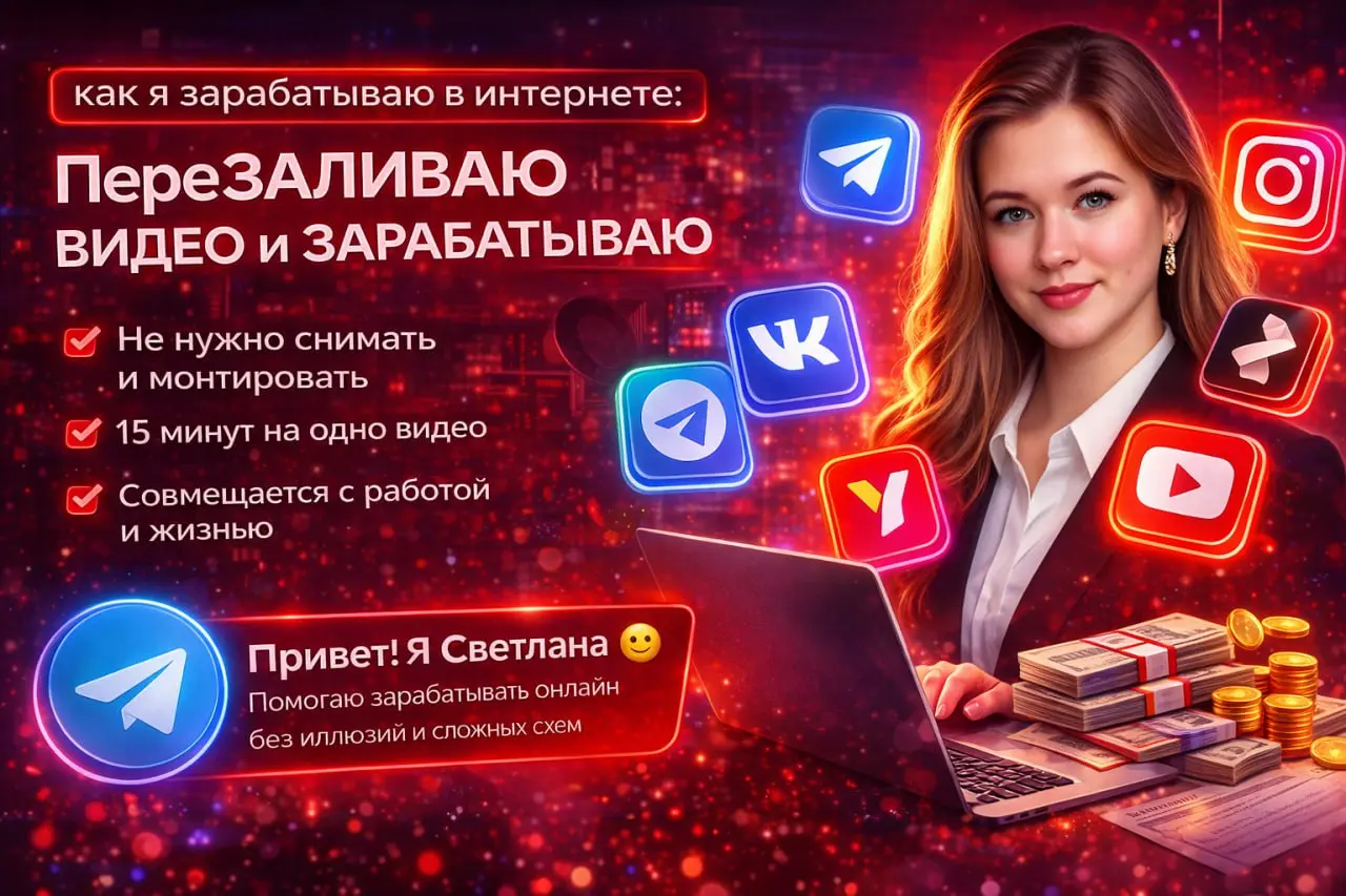 Онлайн мастер-класс по заработку на перезаливе видео