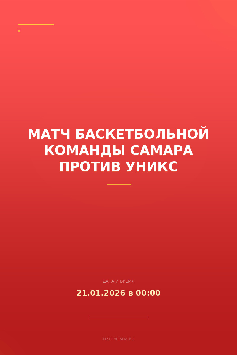 Матч баскетбольной команды Самара против УНИКС