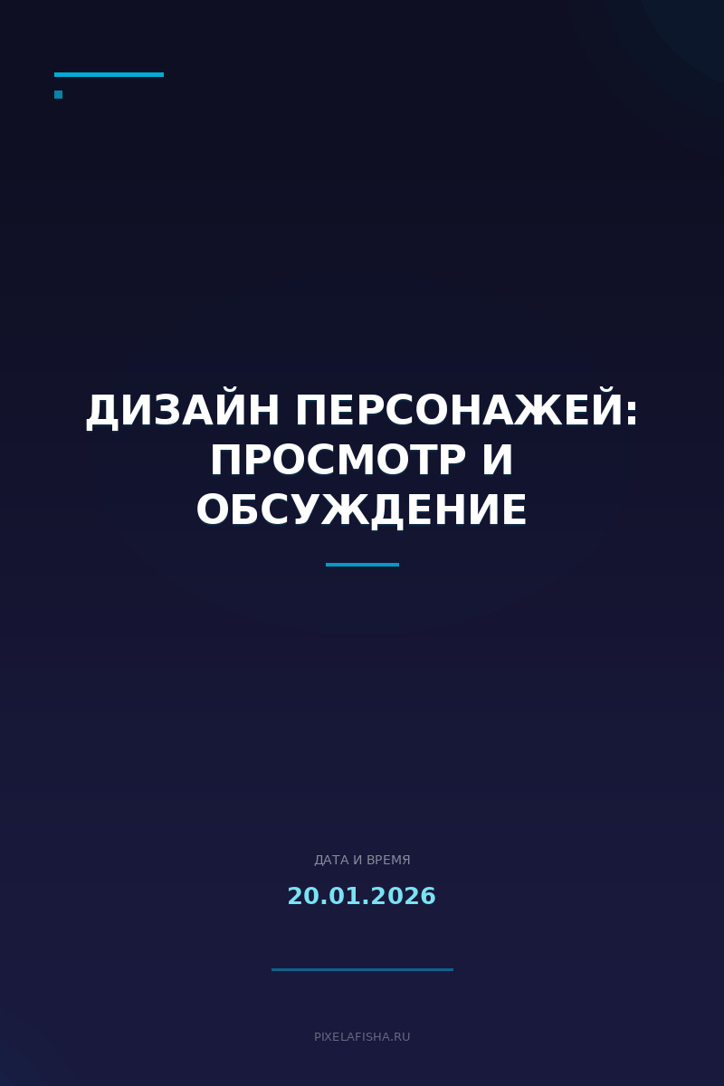 Дизайн персонажей: просмотр и обсуждение