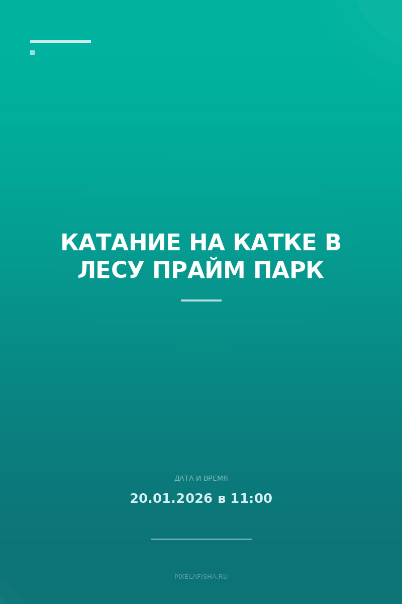Катание на катке в лесу Прайм парк