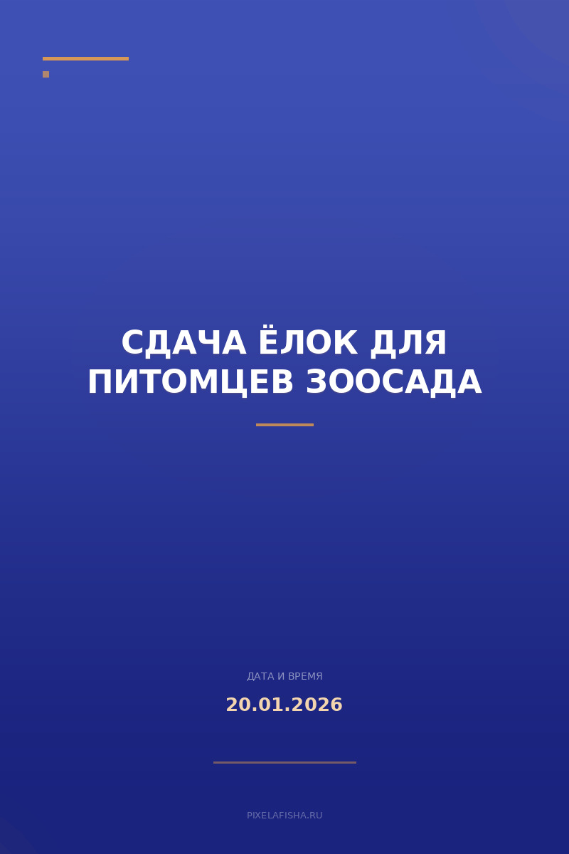 Сдача ёлок для питомцев зоосада