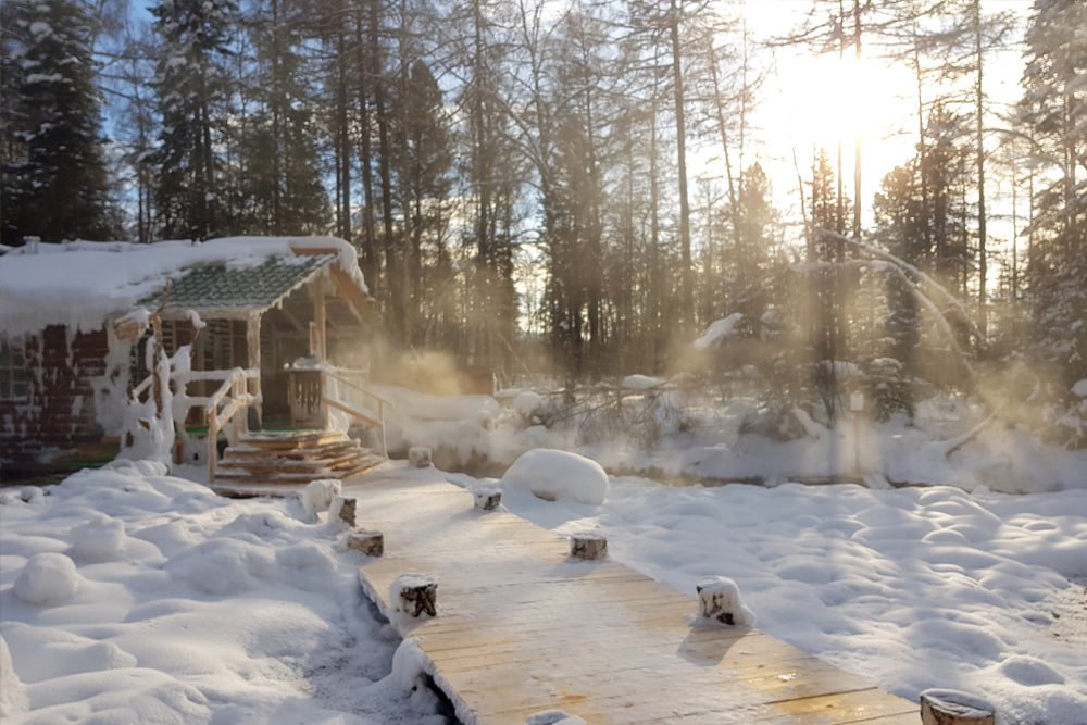 Поездка на горячие источники Байкала - Хакусы