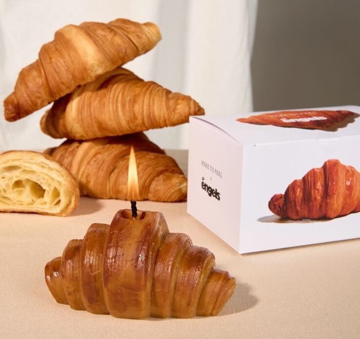 Съедобные стаканы и круассан-свеча