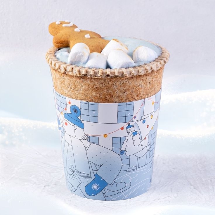 Съедобные стаканы и круассан-свеча